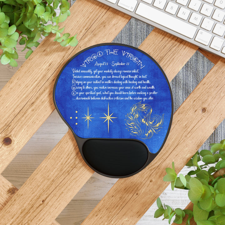 Written in the Stars Mouse Pad With Wrist Rest - Virgo