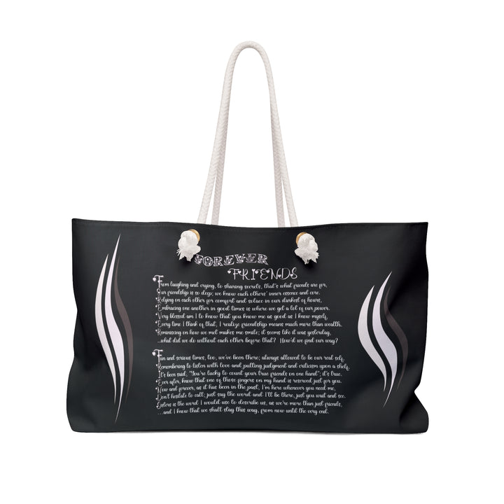Forever Friends Weekender Tote Bag - Black and Pink - Personalized