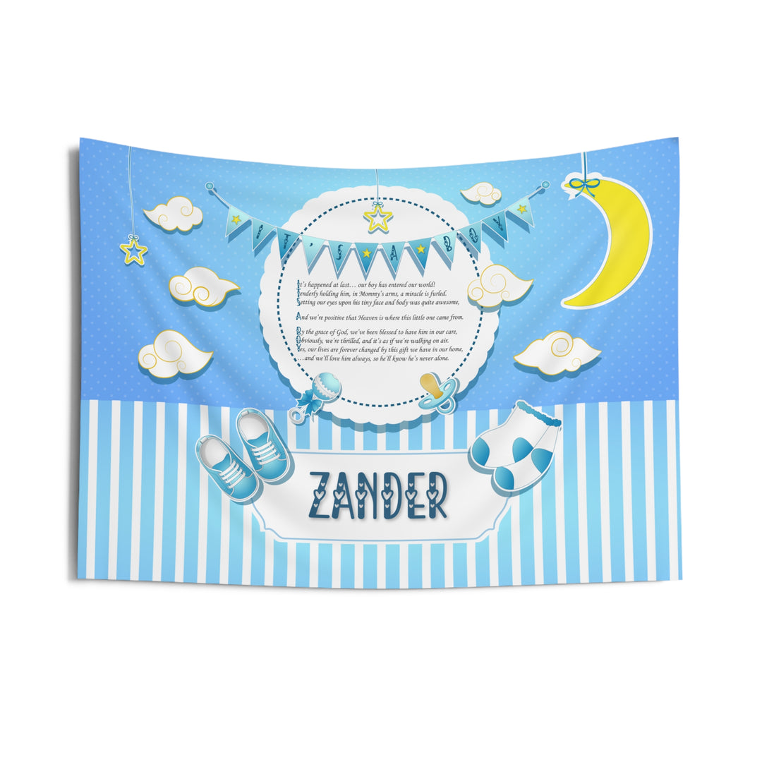 Baby Shower Backdrop - "It's a Boy" Acrostic Poem - Personalized