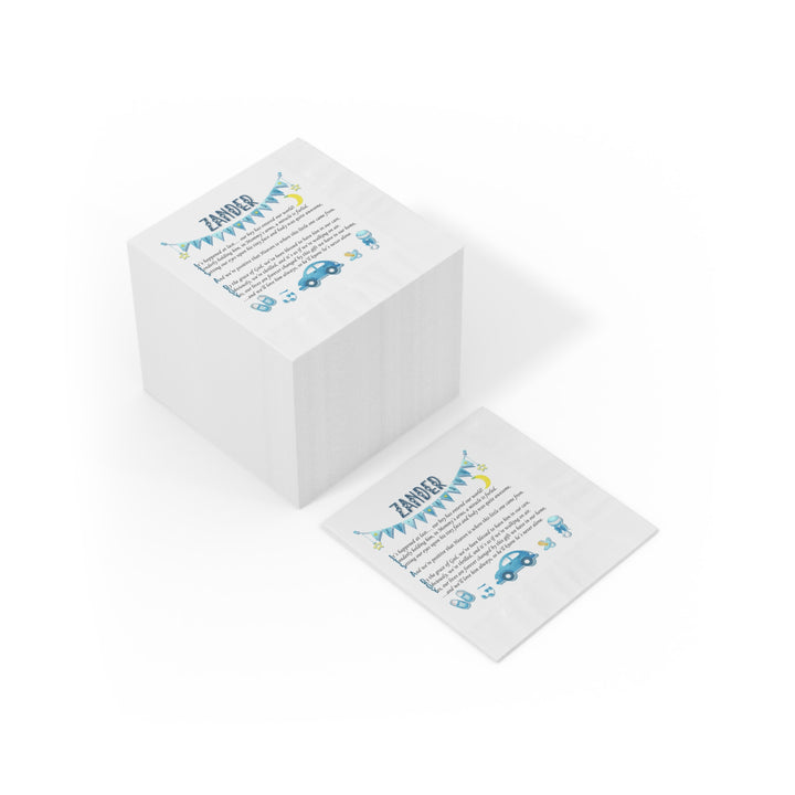 It's a Boy White Coined Napkins - Personalized