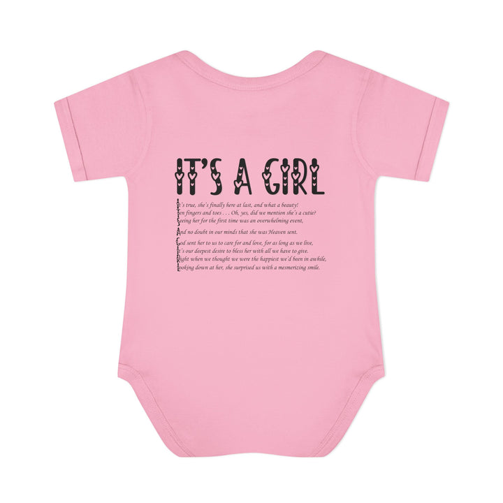 Baby Steps "It's a Girl" Acrostic Poem Bodysuit - Mommy & Baby Elephant
