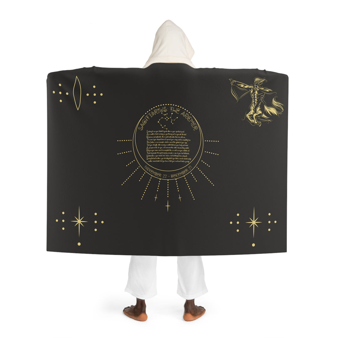 Sagittarius Acrostic Poem Sherpa Hooded Blanket