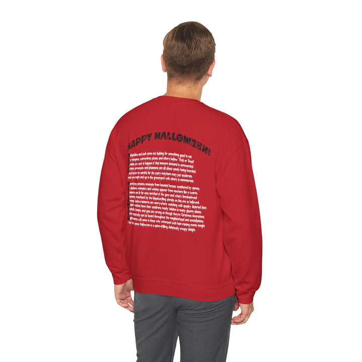 Happy Halloween Acrostic Poem Sweatshirt - "Rock On" Hand and Zombies
