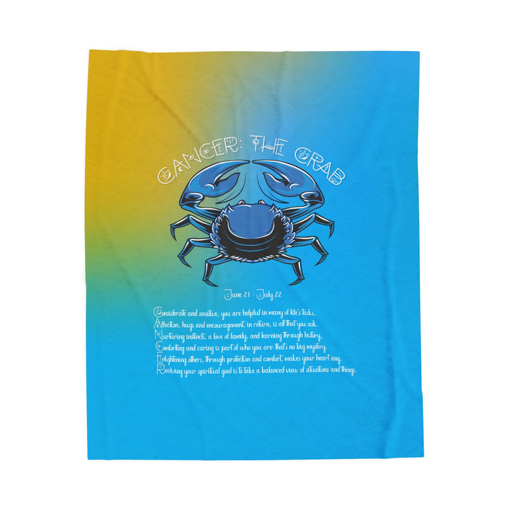 Cancer Acrostic Poem Velveteen Plush Blanket - Colored