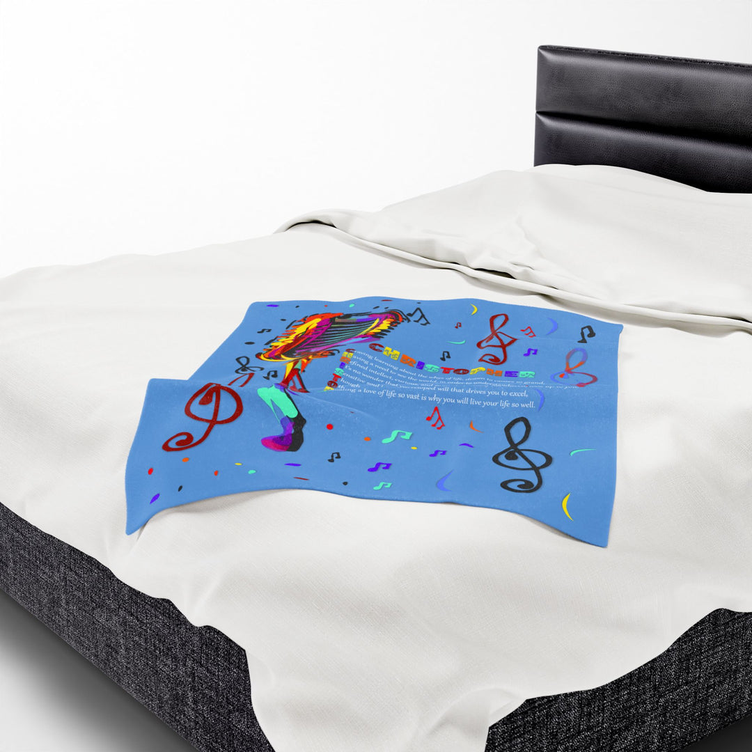 Namesakes Acrostic Poem on Velveteen Plush Blanket