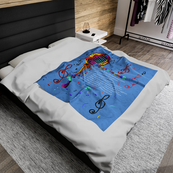 Namesakes Acrostic Poem on Velveteen Plush Blanket