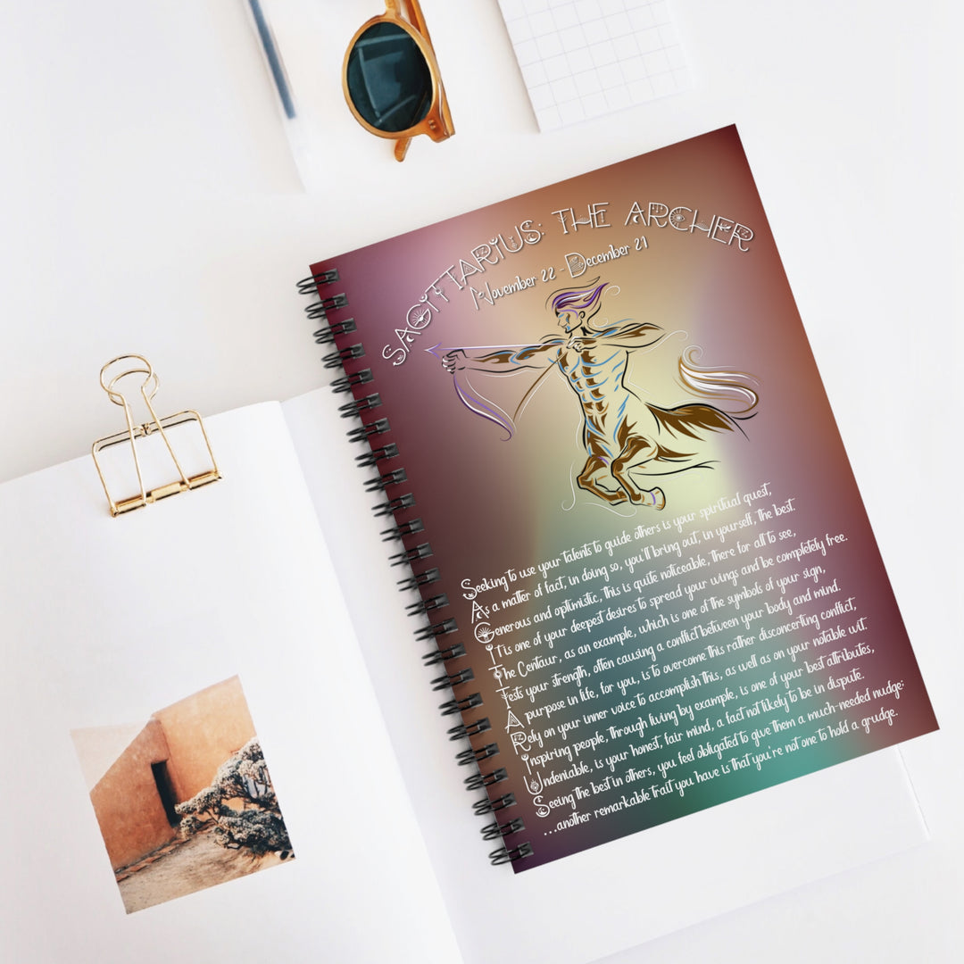 Sagittarius Acrostic Poem Spiral Notebook