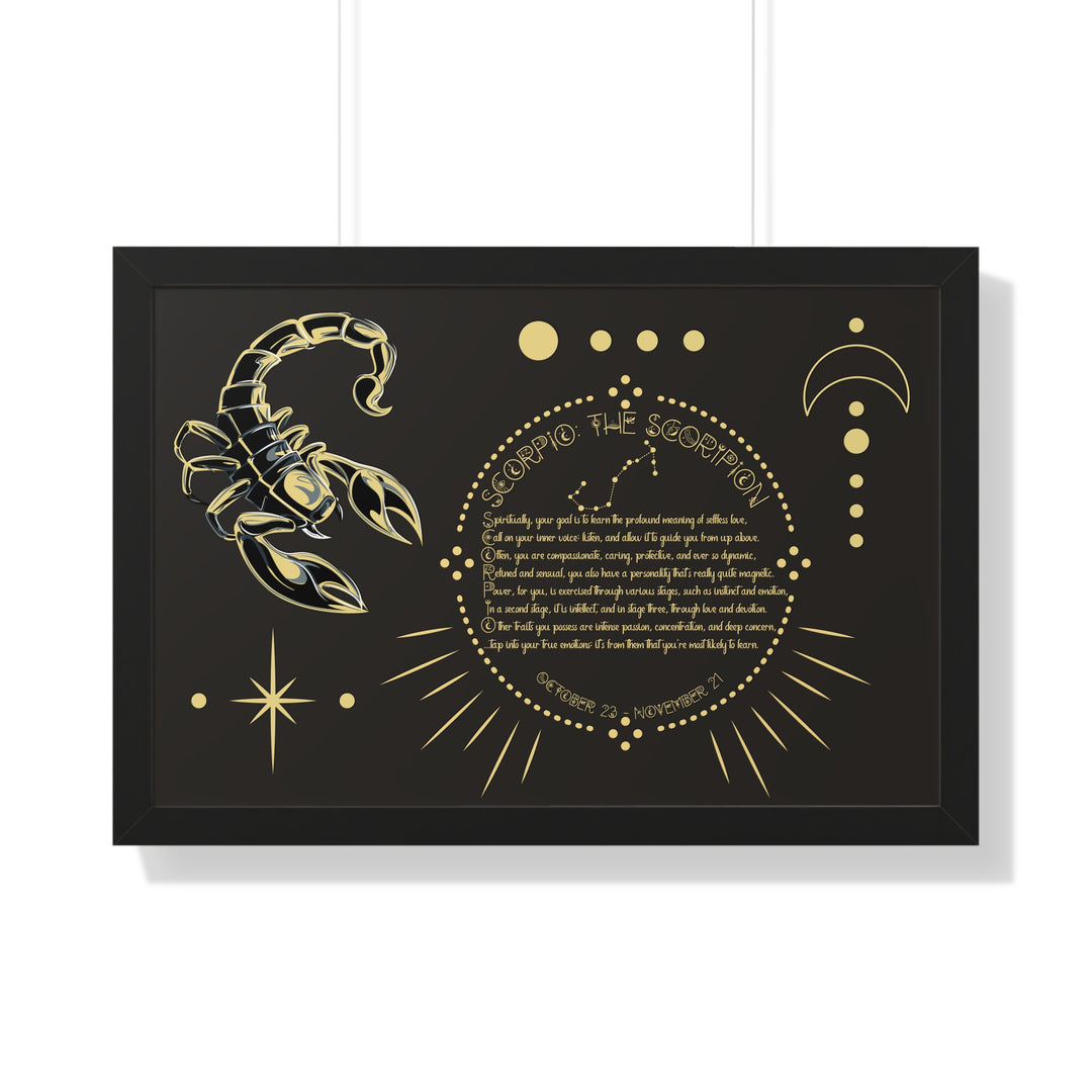 Written in the Stars Framed Acrostic Poem Print - Scorpio