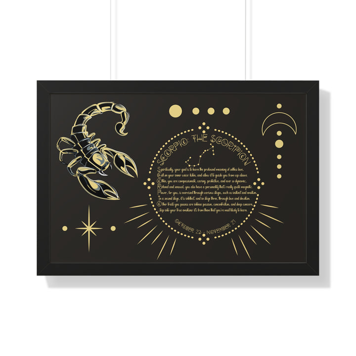 Written in the Stars Framed Acrostic Poem Print - Scorpio