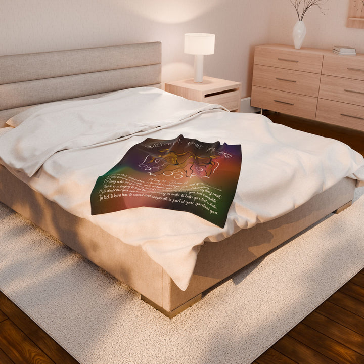 Gemini Acrostic Poem Velveteen Plush Blanket