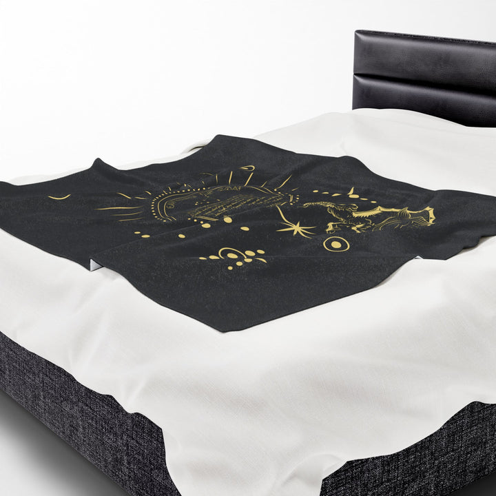 Capricorn Acrostic Poem Velveteen Blanket