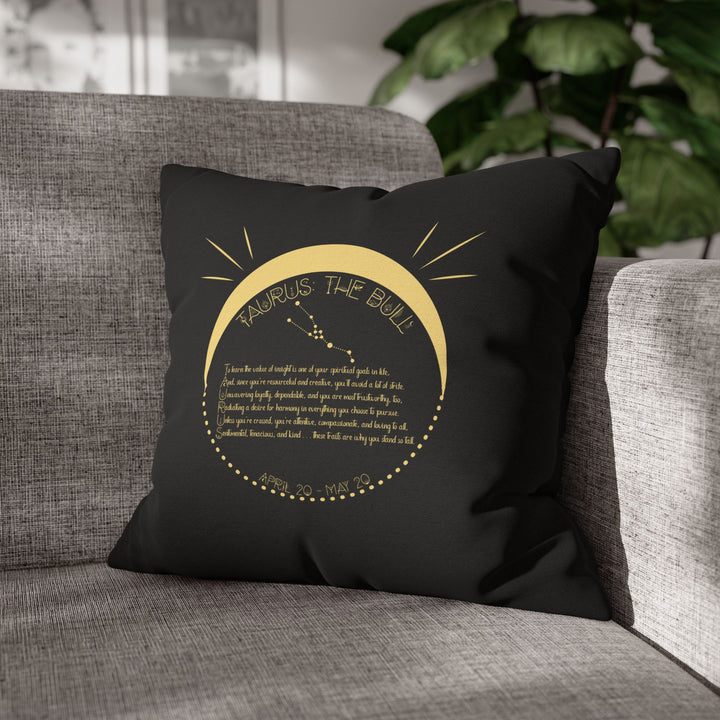 Taurus Acrostic Poem Pillow Cover