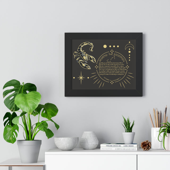 Written in the Stars Framed Acrostic Poem Print - Scorpio