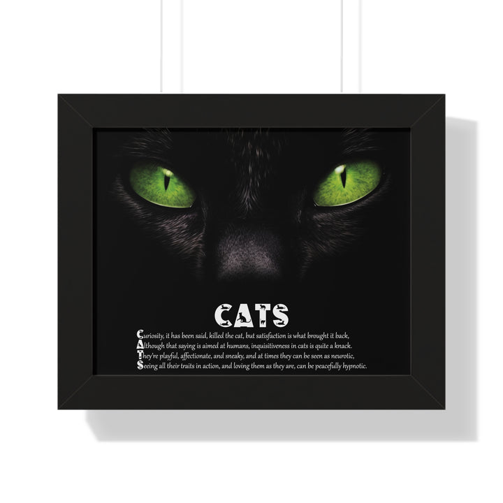 It's Just a Phrase "Cats" Framed Acrostic Poem Print
