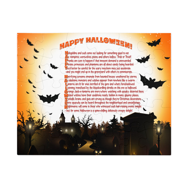 Happy Halloween Poem Jigsaw Puzzle - Tin Box