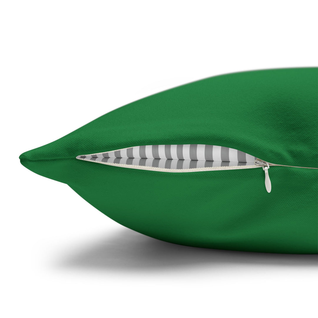 "Lead" Acrostic Poem Pillow Cover from "Learn, Lead, Believe" Collection - Green