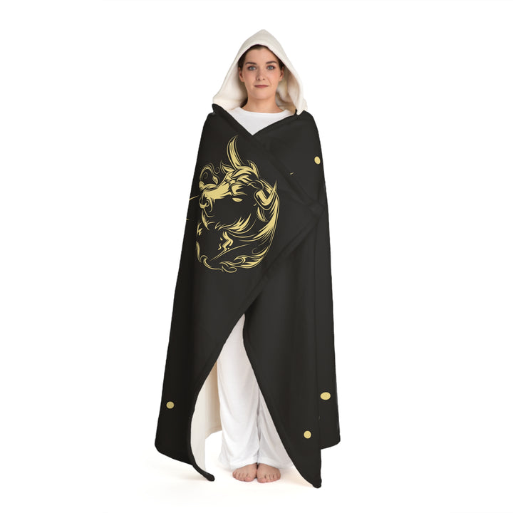 Taurus Acrostic Poem Sherpa Hooded Blanket