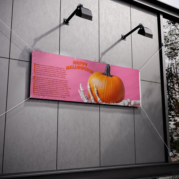 DPI TOO LOW! Happy Halloween Acrostic Poem Vinyl Banner
