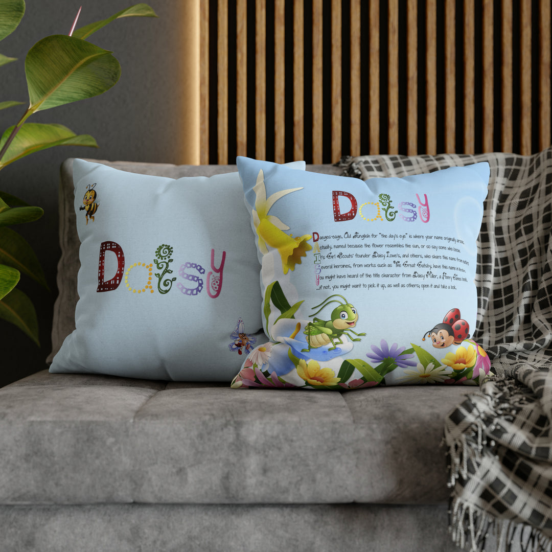 Namesakes Pillow Case Cover with Acrostic Poem Spelling Out a Name