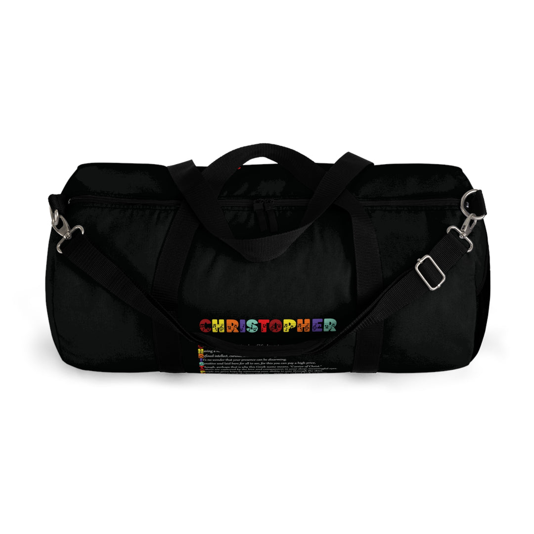 Namesakes Acrostic Poem Duffel Bag