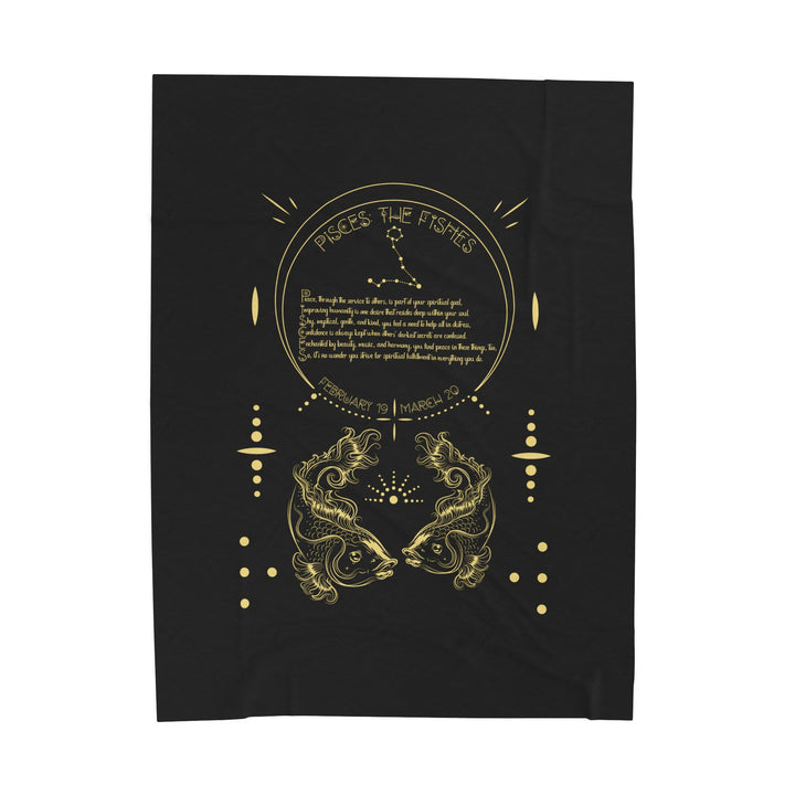 Pisces Acrostic Poem Velveteen Blanket