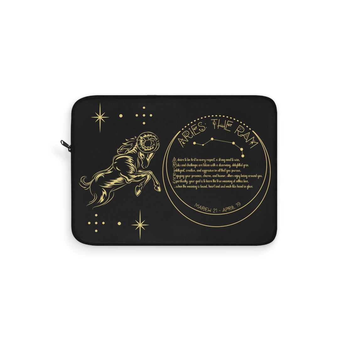 Aries Acrostic Poem Laptop Sleeve