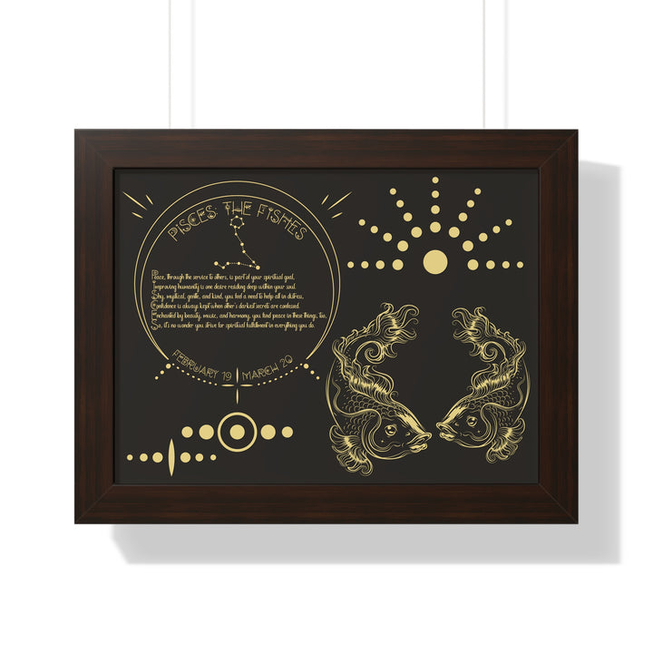 Written in the Stars Framed Acrostic Poem Print - Pisces
