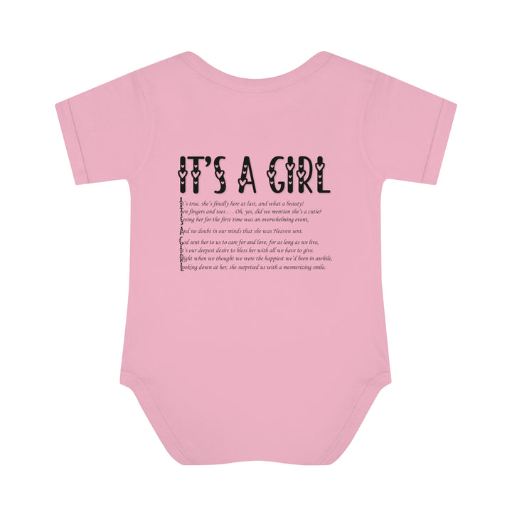 Baby Steps "It's a Girl" Acrostic Poem Bodysuit - Mommy & Baby Elephant