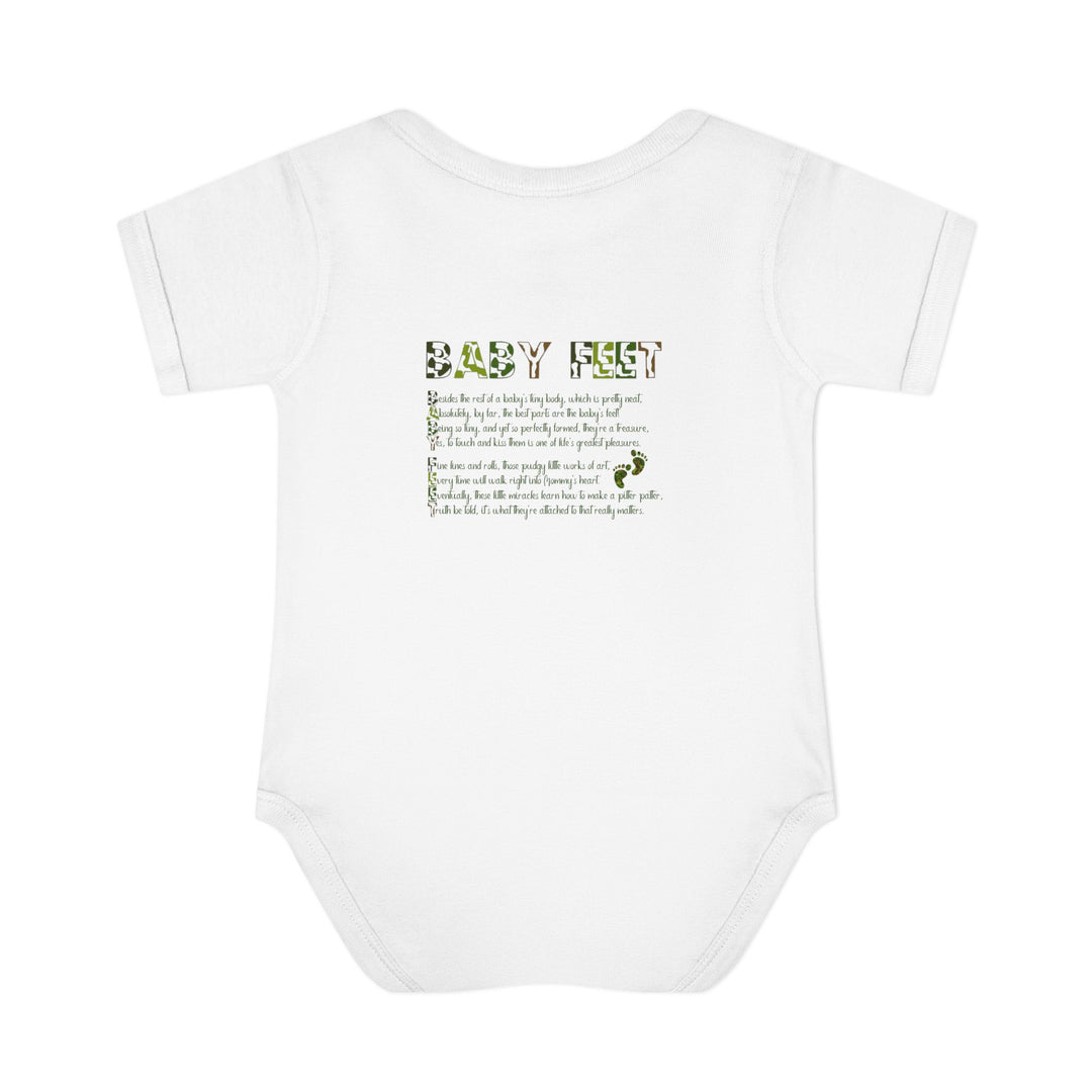 Baby Feet Acrostic Poem Baby Bodysuit - Camo