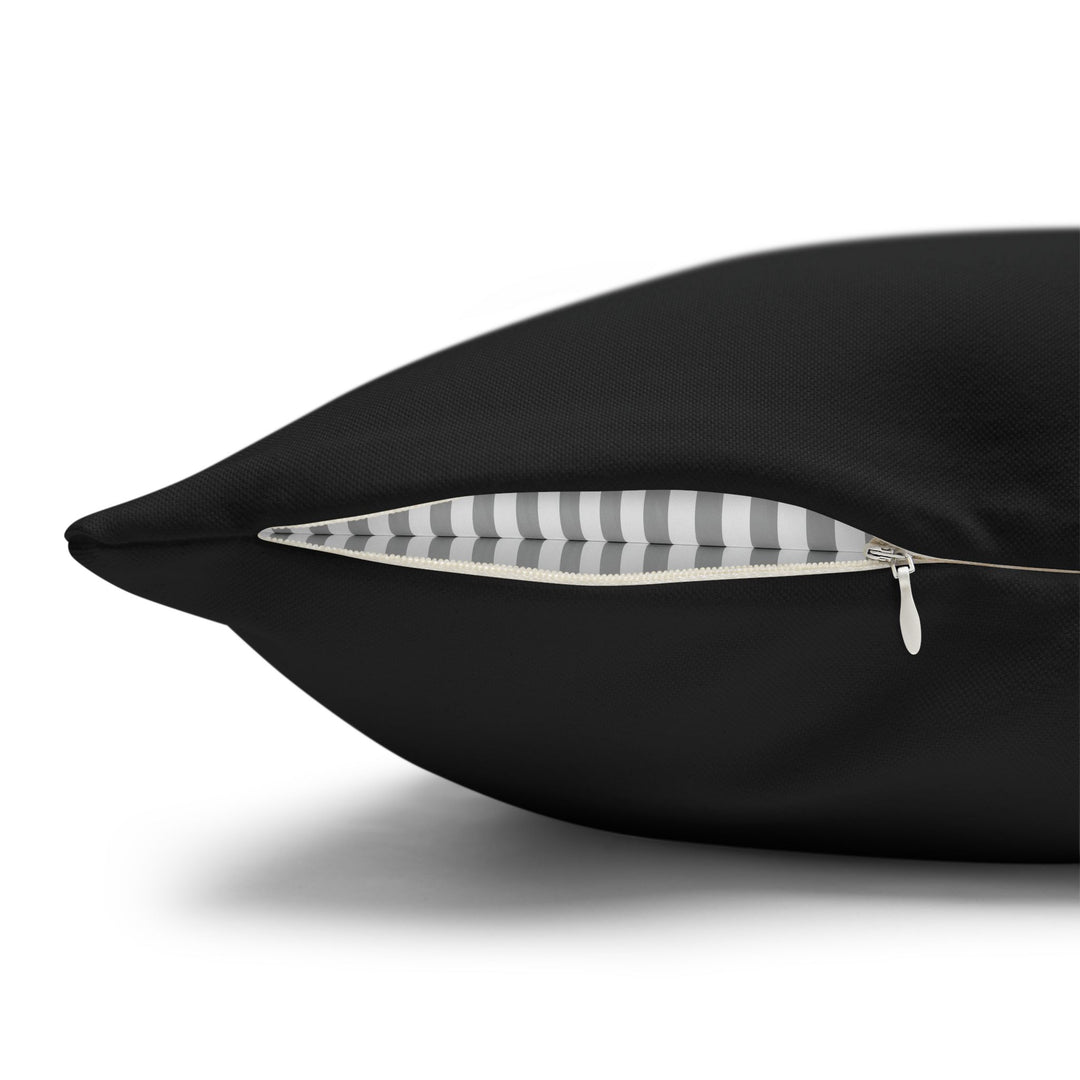 "Believe" Acrostic Poem Pillow Cover from "Learn, Lead, Believe" Collection - Black