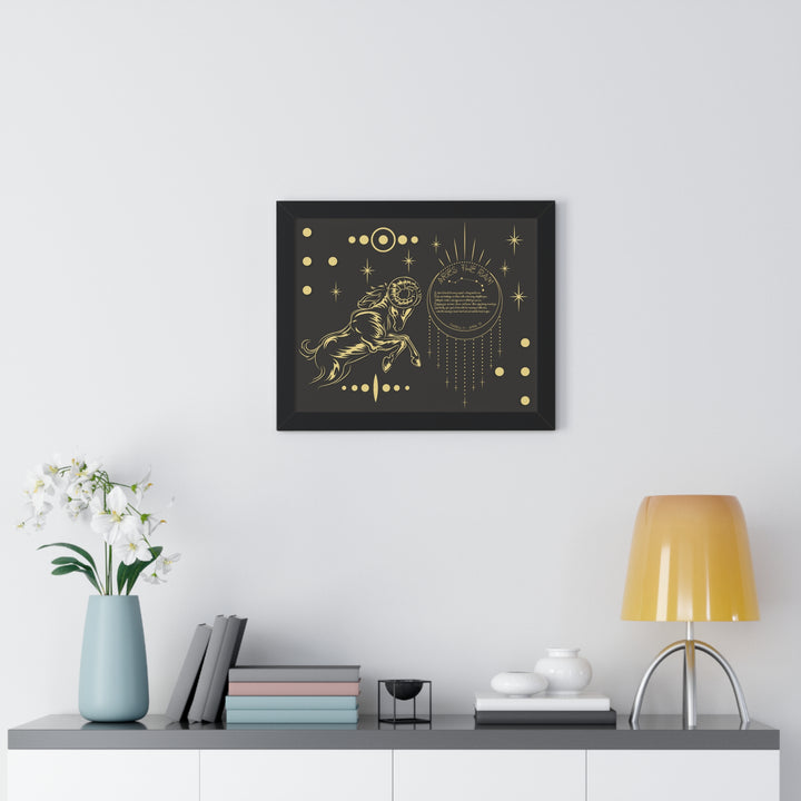 Written in the Stars Framed Horizontal Acrostic Poem Print - Aries
