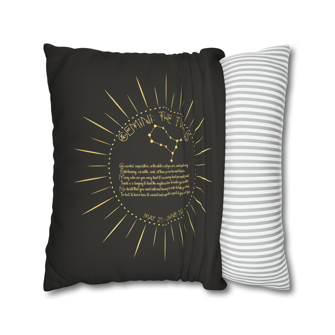 Written in the Stars Pillowcase/Cover Spelling Out "Gemini"