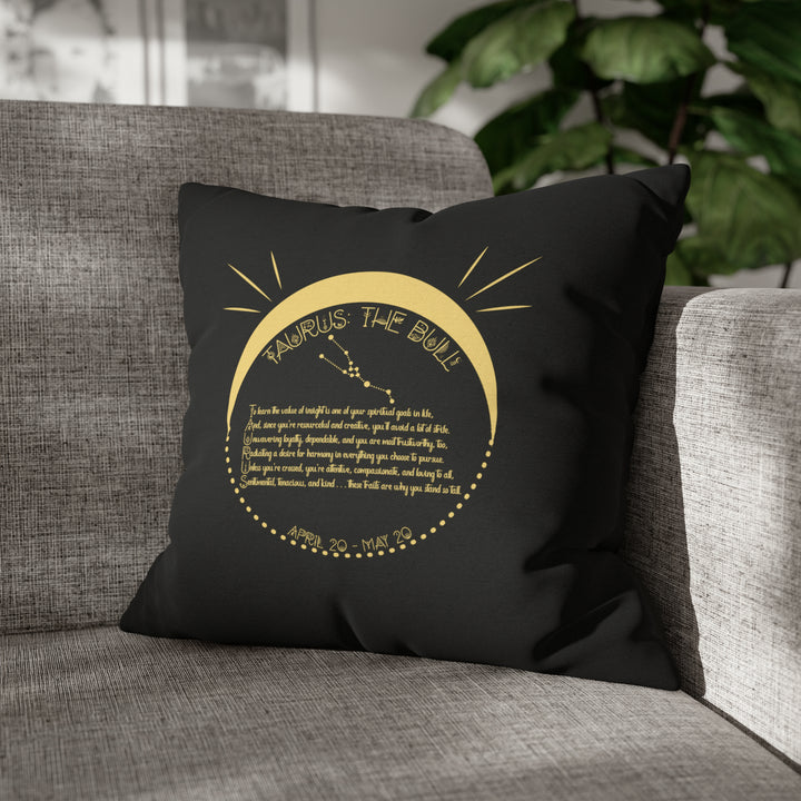 Written in the Stars Pillowcase/Cover Spelling Out "Taurus"