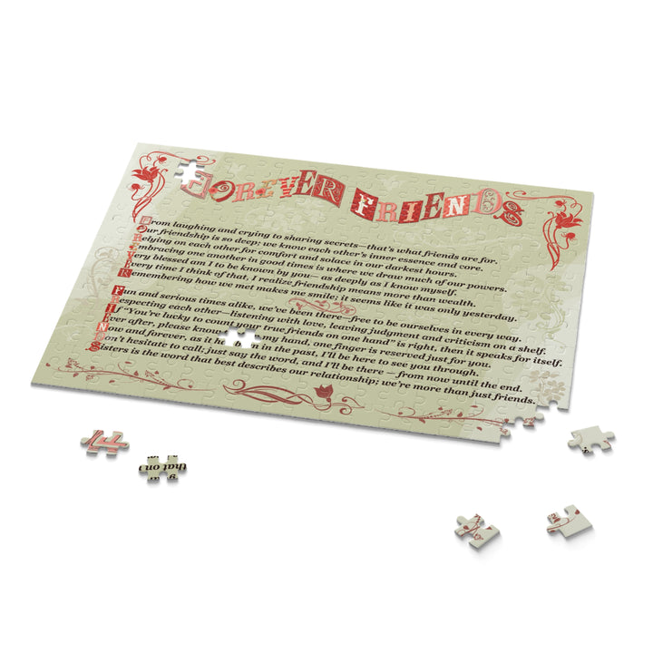 Forever Friends Acrostic Poem Puzzle - Whimsical - Cardboard Box