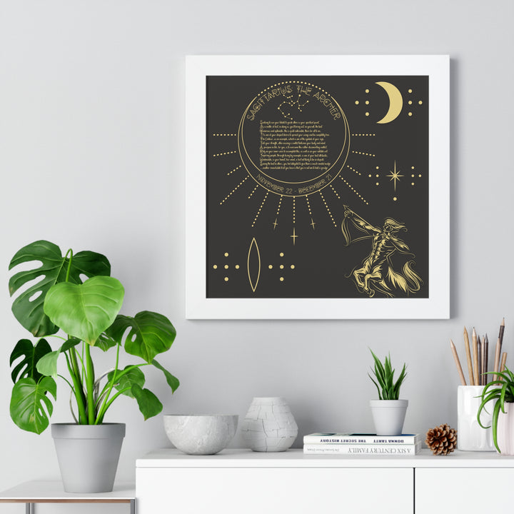 Written in the Stars Framed Acrostic Poem Print - Sagittarius