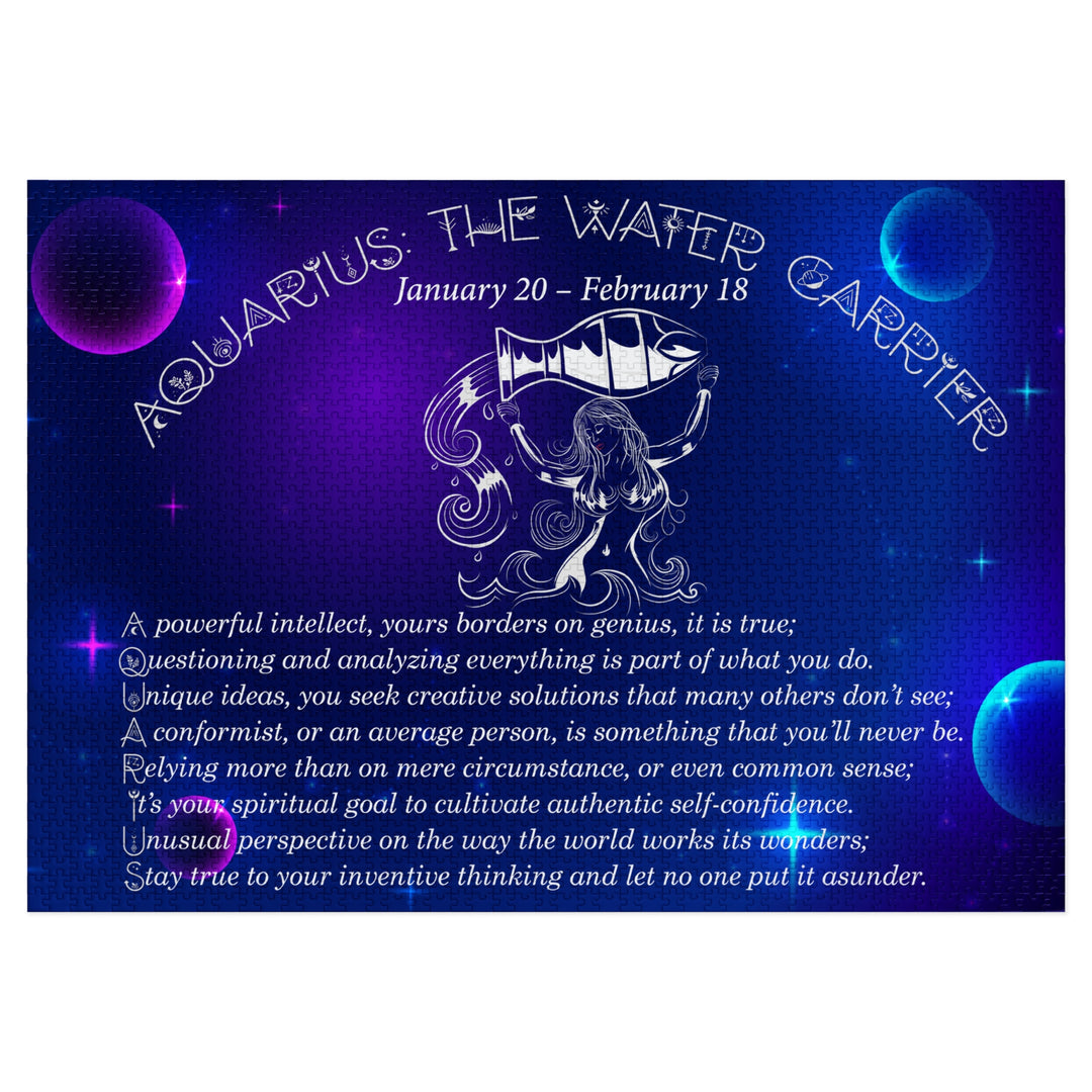 Aquarius Acrostic Poem Puzzle - Tin Box