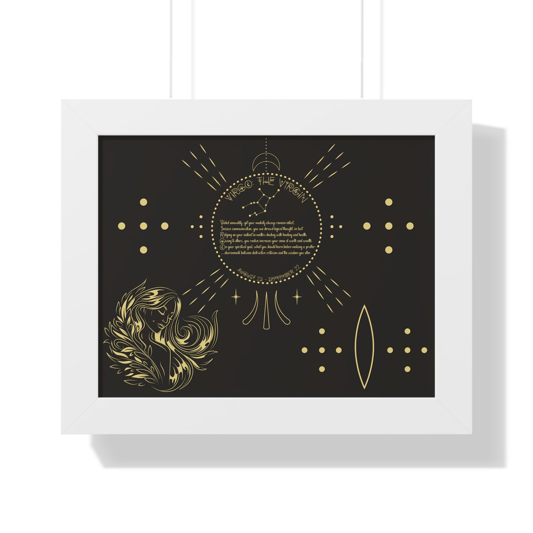 Written in the Stars Framed Acrostic Poem Print - Virgo