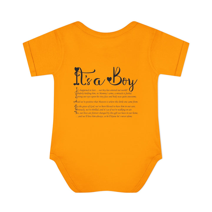 It's a Boy Acrostic Poem Baby Bodysuit - Ducky Design
