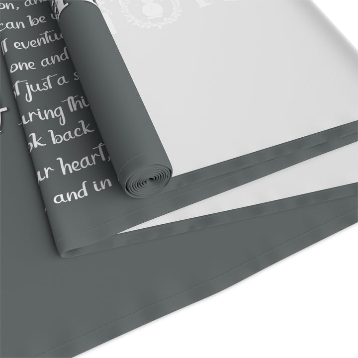 Happy Holidays Acrostic Poem Table Runner - Gray-Ornaments