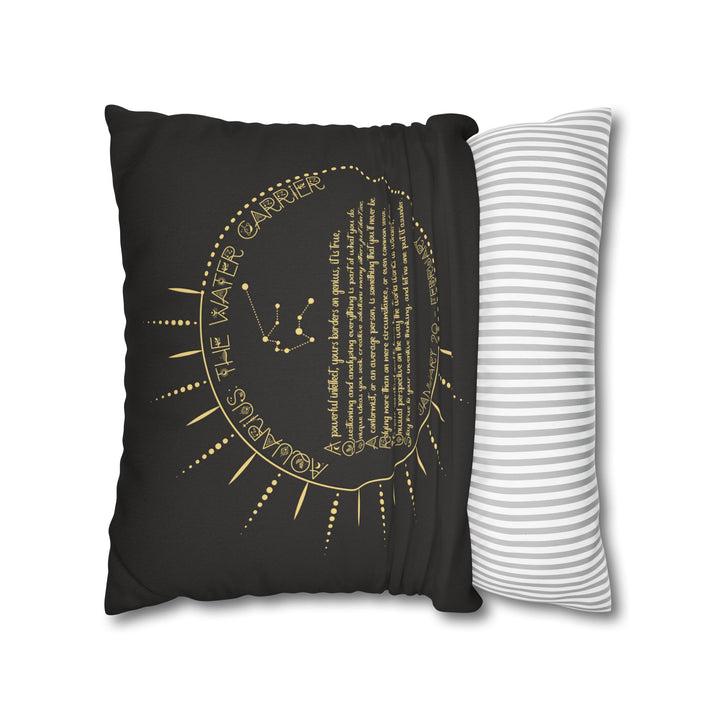 Aquarius Acrostic Poem Pillow Cover