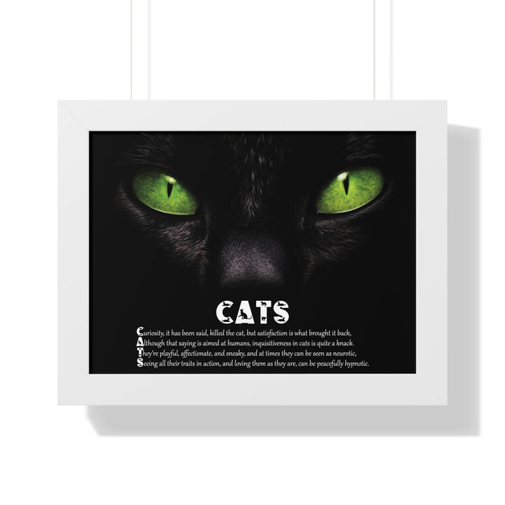 It's Just a Phrase "Cats" Framed Acrostic Poem Print