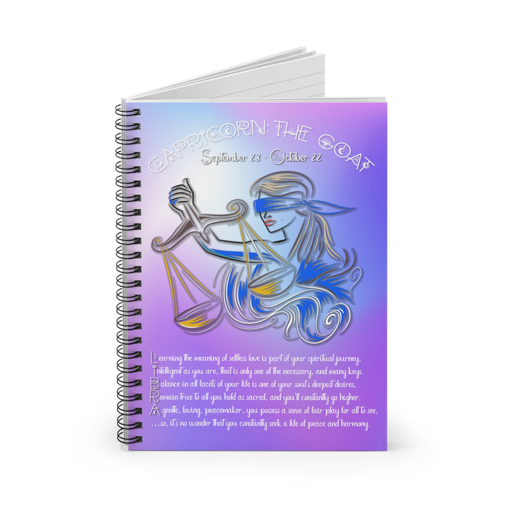 Written in the Stars "Libra" Spiral Notebook - Ruled Line