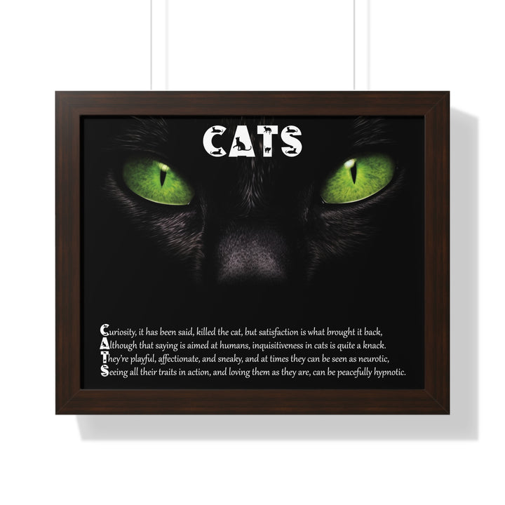 It's Just a Phrase "Cats" Framed Acrostic Poem Print