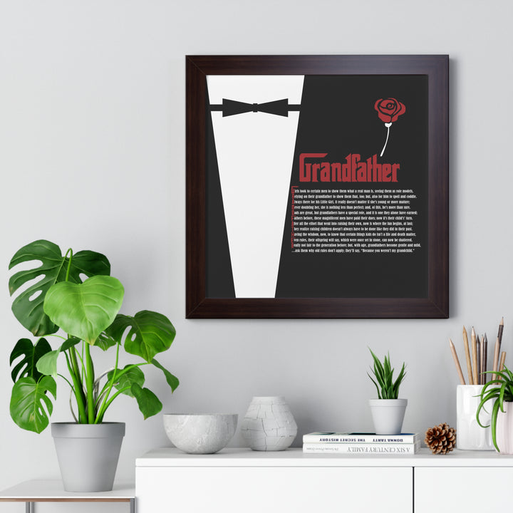 It's Just a Phrase "Grandfather" Framed Acrostic Poem Print