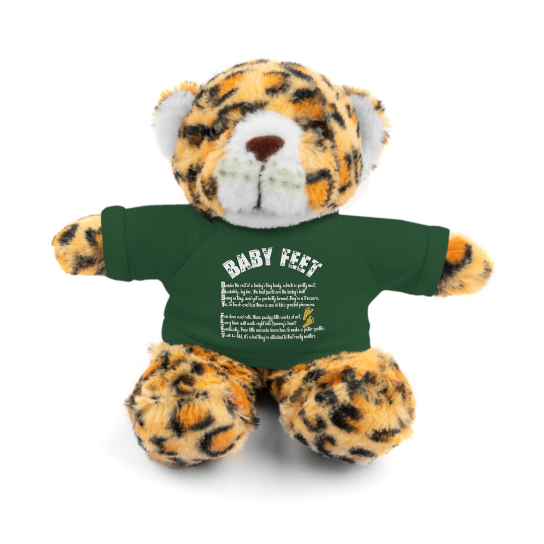 Baby Feet Acrostic Poem Stuffed Animals with Tee - Baby Feet - Gold Footprints