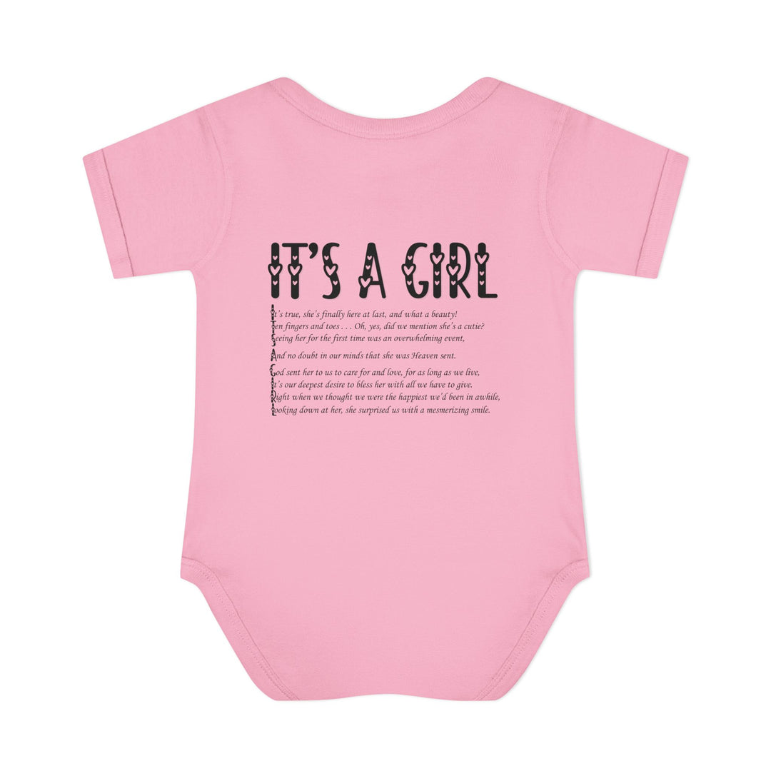 It's a Girl Acrostic Poem Baby Bodysuit - Baby Elephant