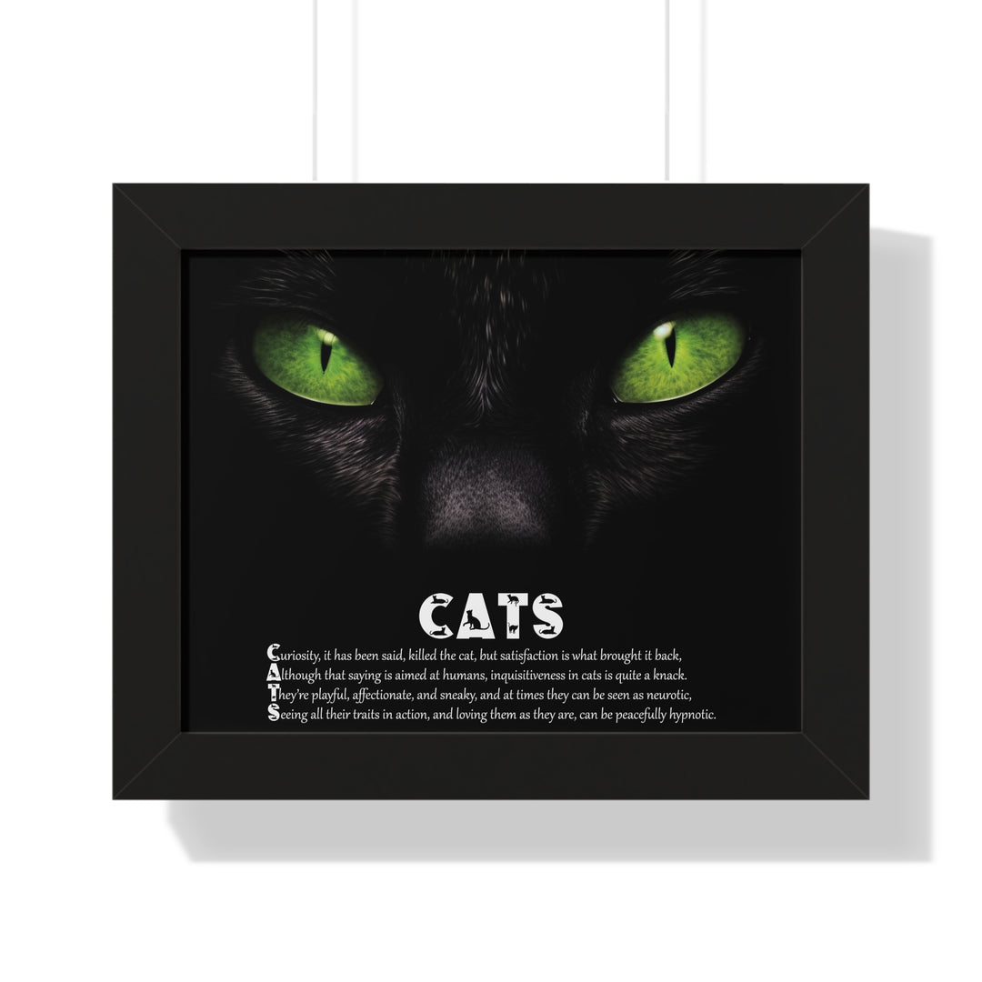 It's Just a Phrase "Cats" Framed Acrostic Poem Print