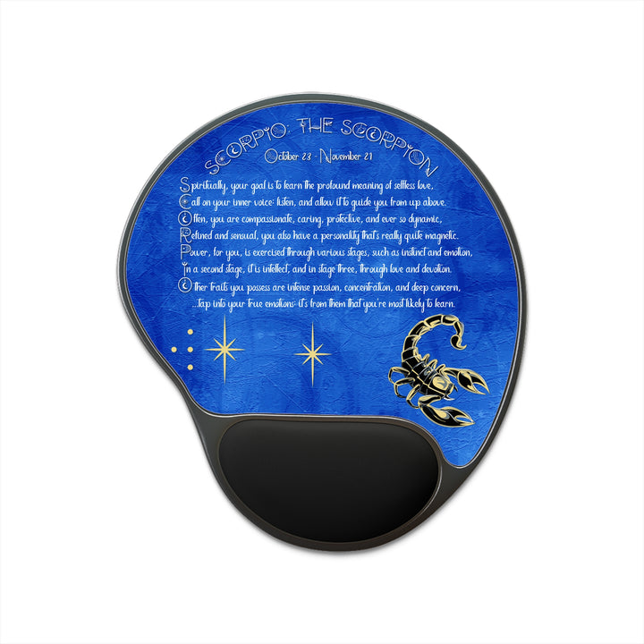 Written in the Stars Mouse Pad With Wrist Rest - Scorpio