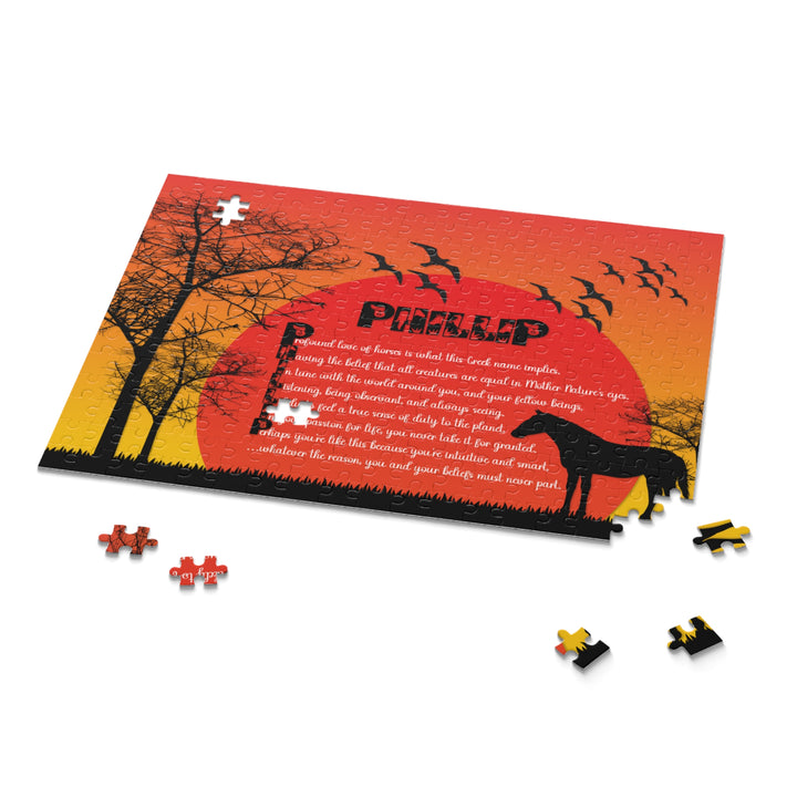 Namesakes, Personalized Acrostic Name Puzzle - Horse Design