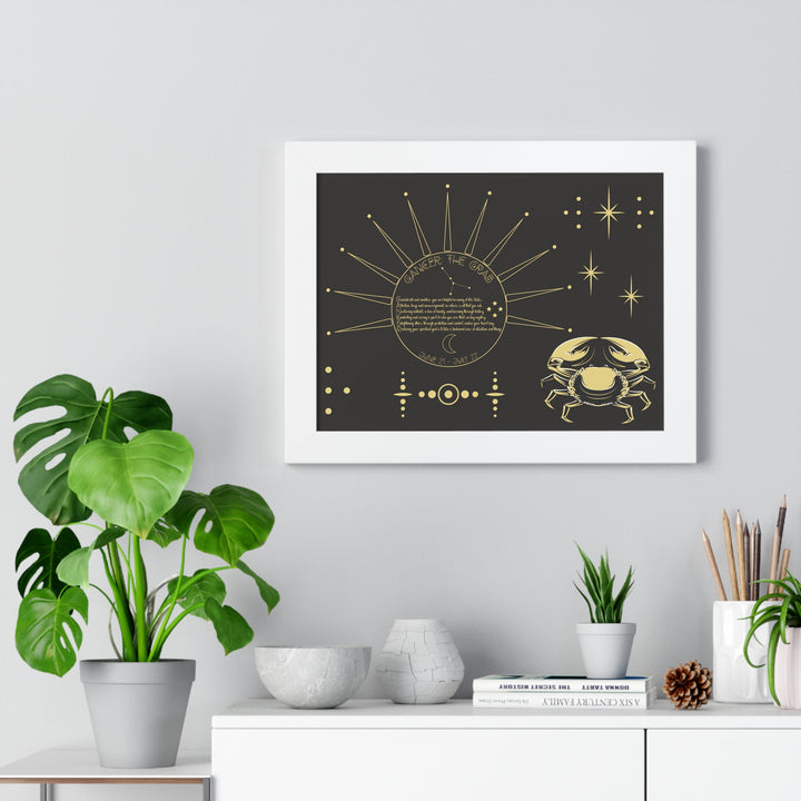 Written in the Stars Framed Acrostic Poem Print - Cancer